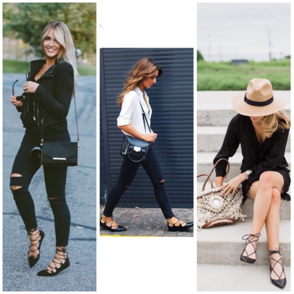 Madden Girl edgyyy tie up flats